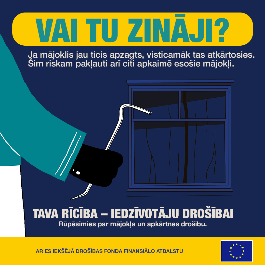 Uzmanības centrā: vasara, atvaļinājumu laiks un zādzības no mājokļiem!